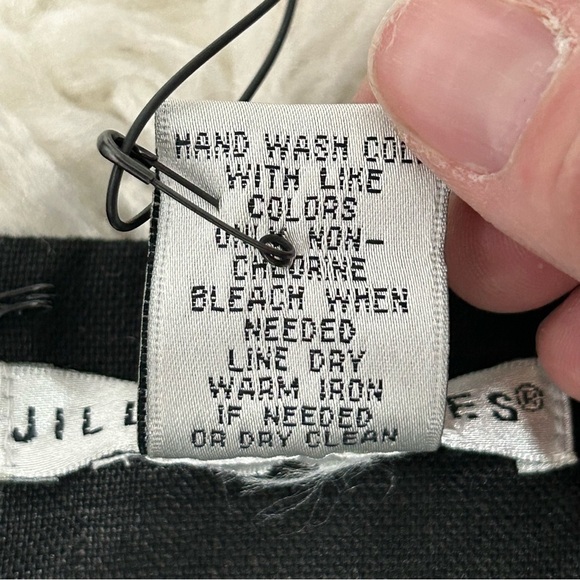 NWT Jillian Jones Black Linen Sleeveless Studded Waist Tie Dress - Picture 13 of 16